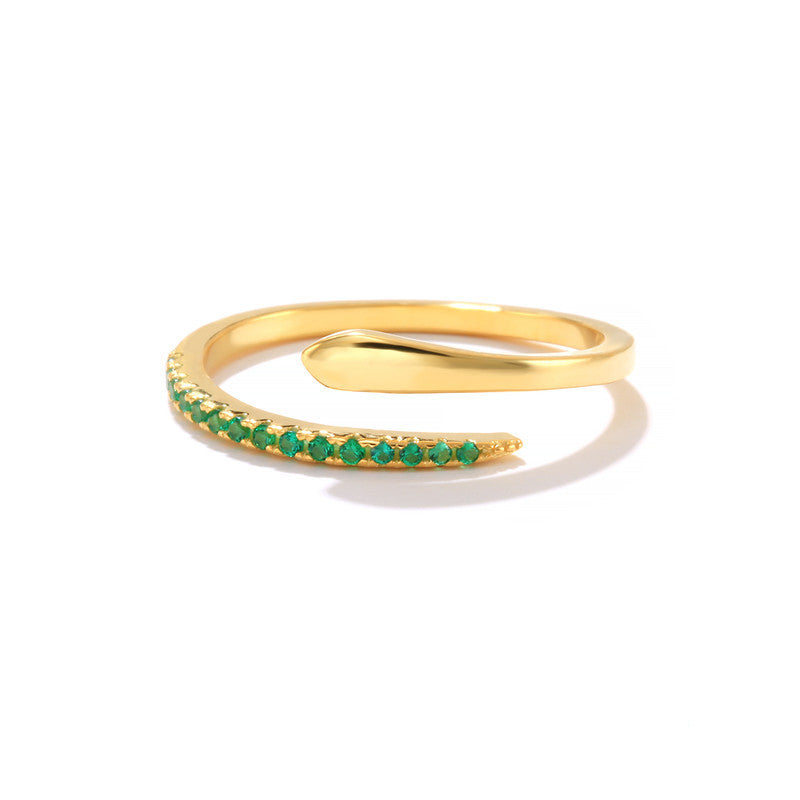 Creative Snake Design Diamond Ring Set