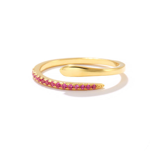 Creative Snake Design Diamond Ring Set